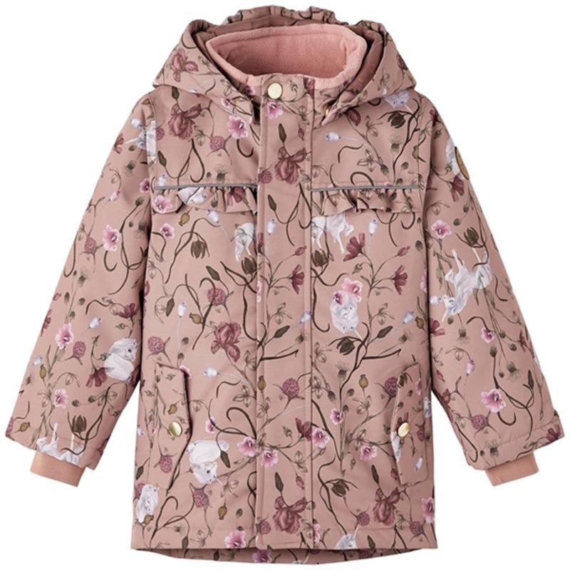 Antler Snow Jakke med Blomster og Enhjørning - Vandtæt!