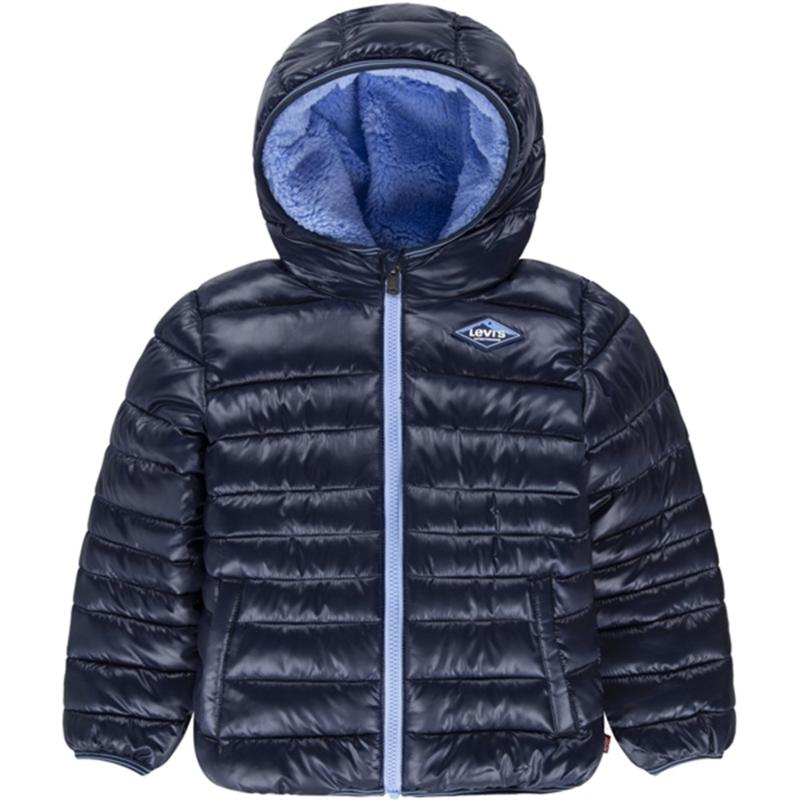 Baby Sherpa Foret Puffer Jakke i Dress Blues