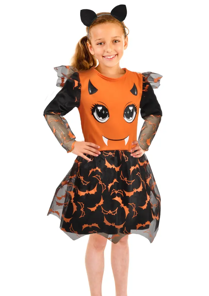 Flagermus Kostume   Orange   7 9 år fra Ciao
