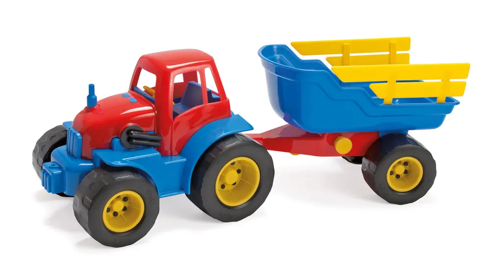 Traktor M. Hænger Plastikhjul fra Dantoy