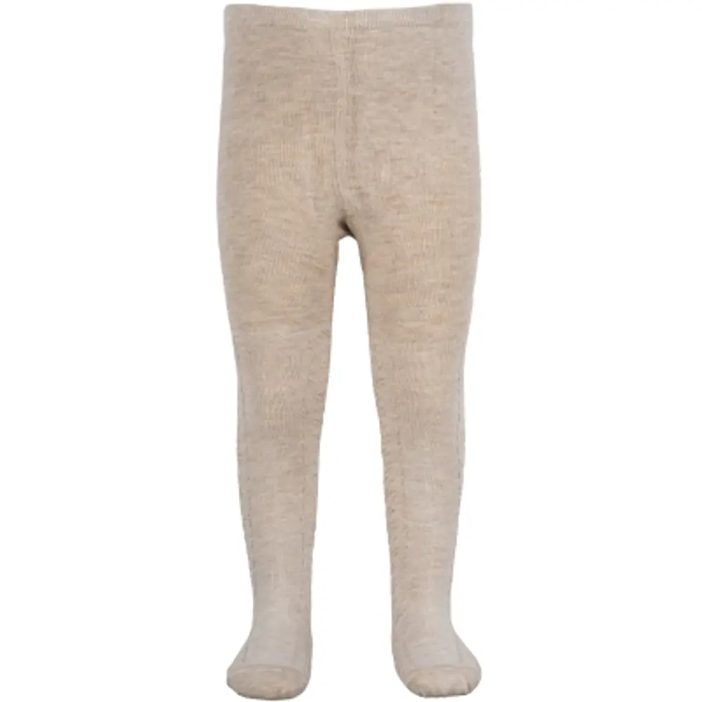 Bamboo Strømpebukser   Off White Melange   1 2 1y fra Minipop