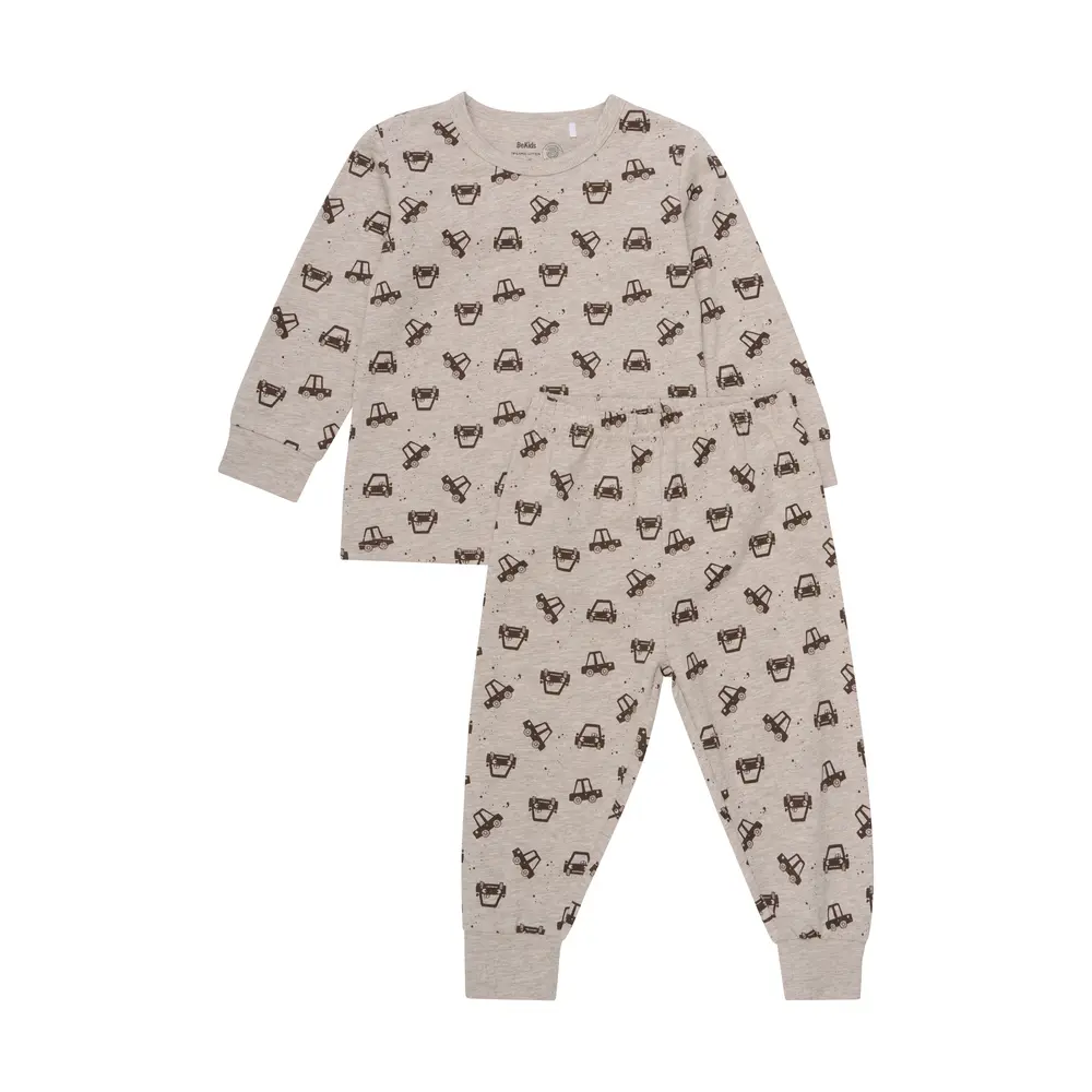 Pyjamas Langærmet   Chateau Gray Melange   80 fra Bekids