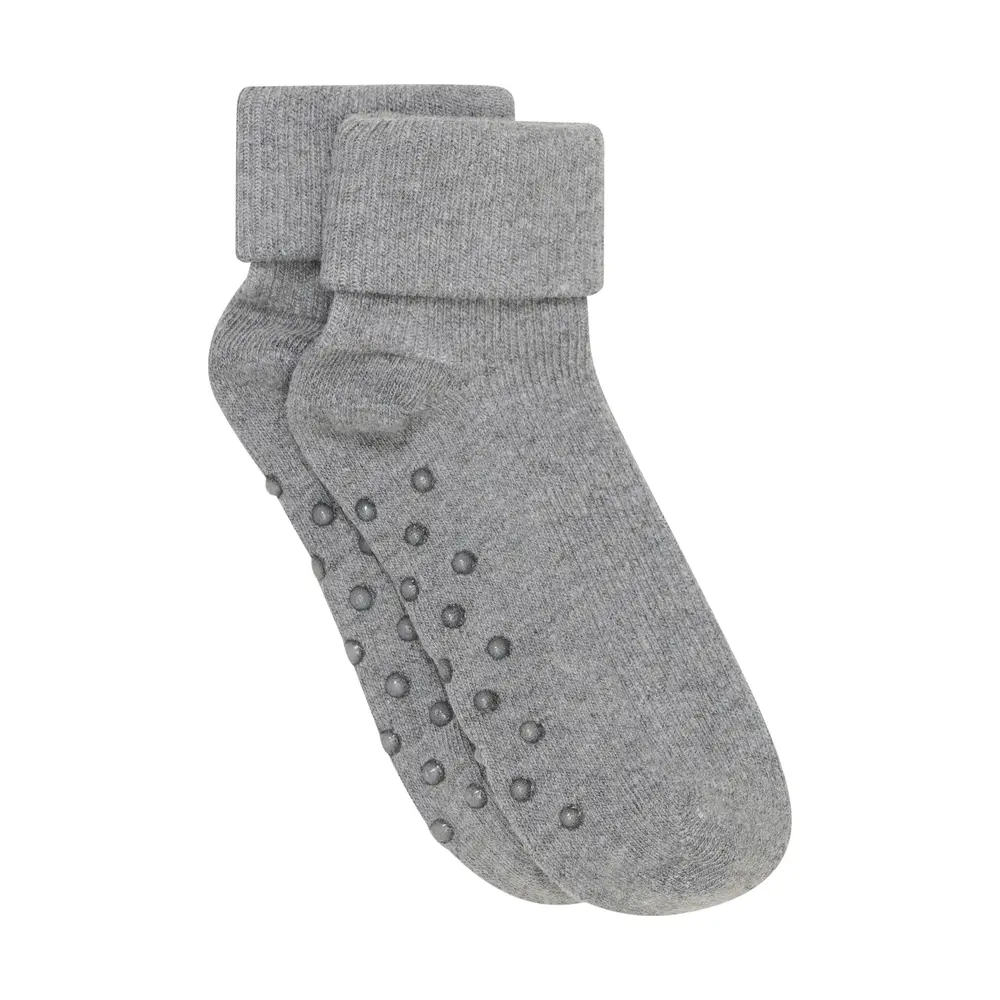 Baby Rib Sok M. Abs   Dark Gray Melange   15 18 fra Bekids