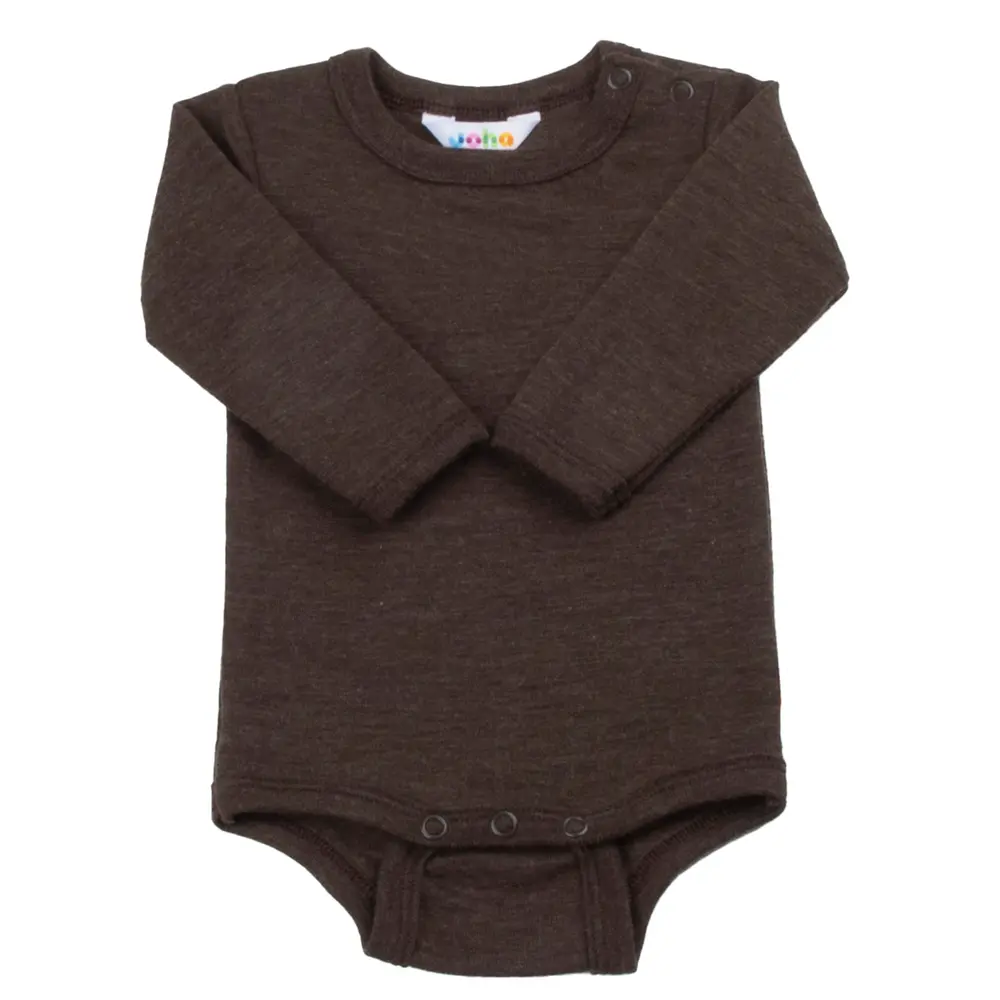 Body M Lange ærmer   Dark Brown   60 fra Joha
