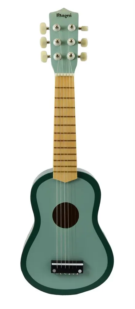 Guitar I Grøn Med 6 Strenge fra Magni