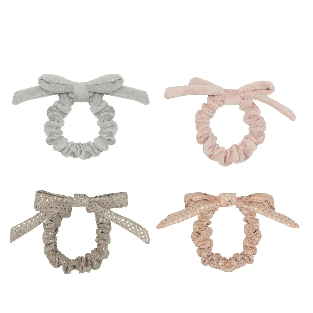 4 Scruncies Hårelastikker   Pretty Bow Swanlake fra Mimi & Lula