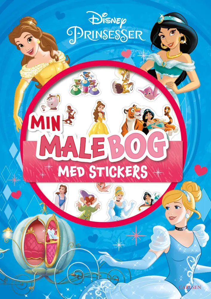 Disney Prinsesser: Malebog M. Klistermærker fra Carlsen