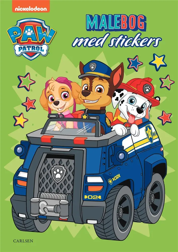Paw Patrol Malebog Med Stickers fra Carlsen