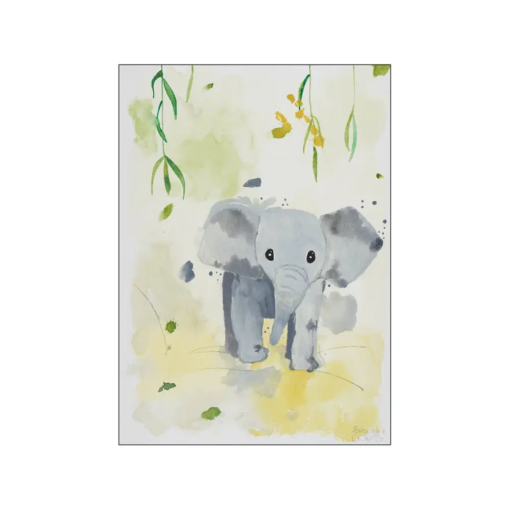 Plakat Baby Elefant 50x70 fra Poster & Frame