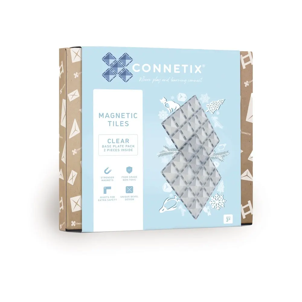 Base Plate   Magnetplader 2 Stk.   Clear fra Connetix