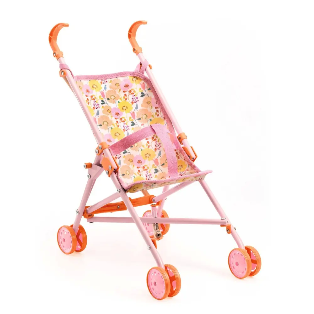 Pomea Dukkeklapvogn Flowers 54 Cm fra Djeco
