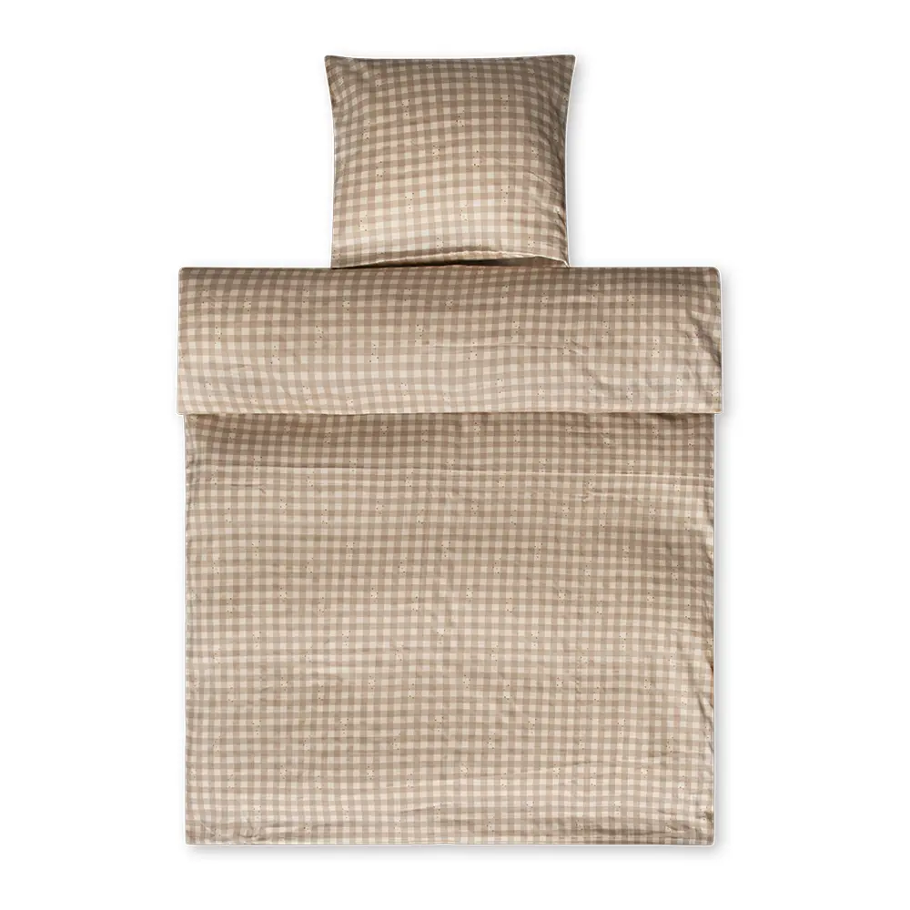 Baby Sengetøj   Stardust Check Beige fra Thatâ´s Mine