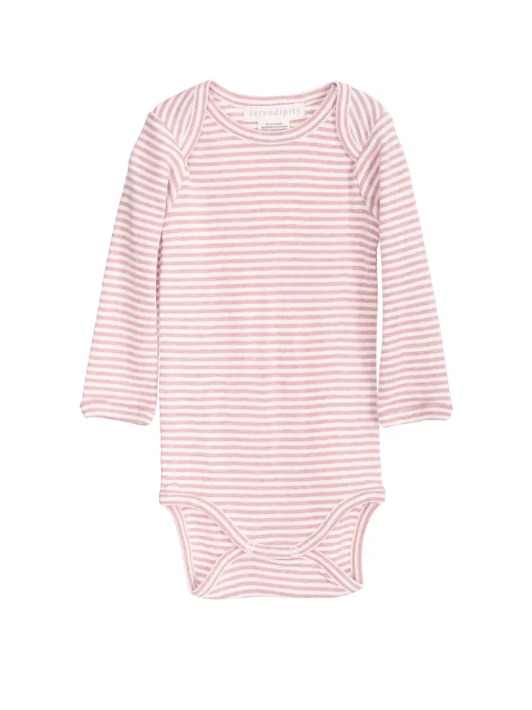 Baby Stribet Body   Claystripe   62 fra Serendipity Organics
