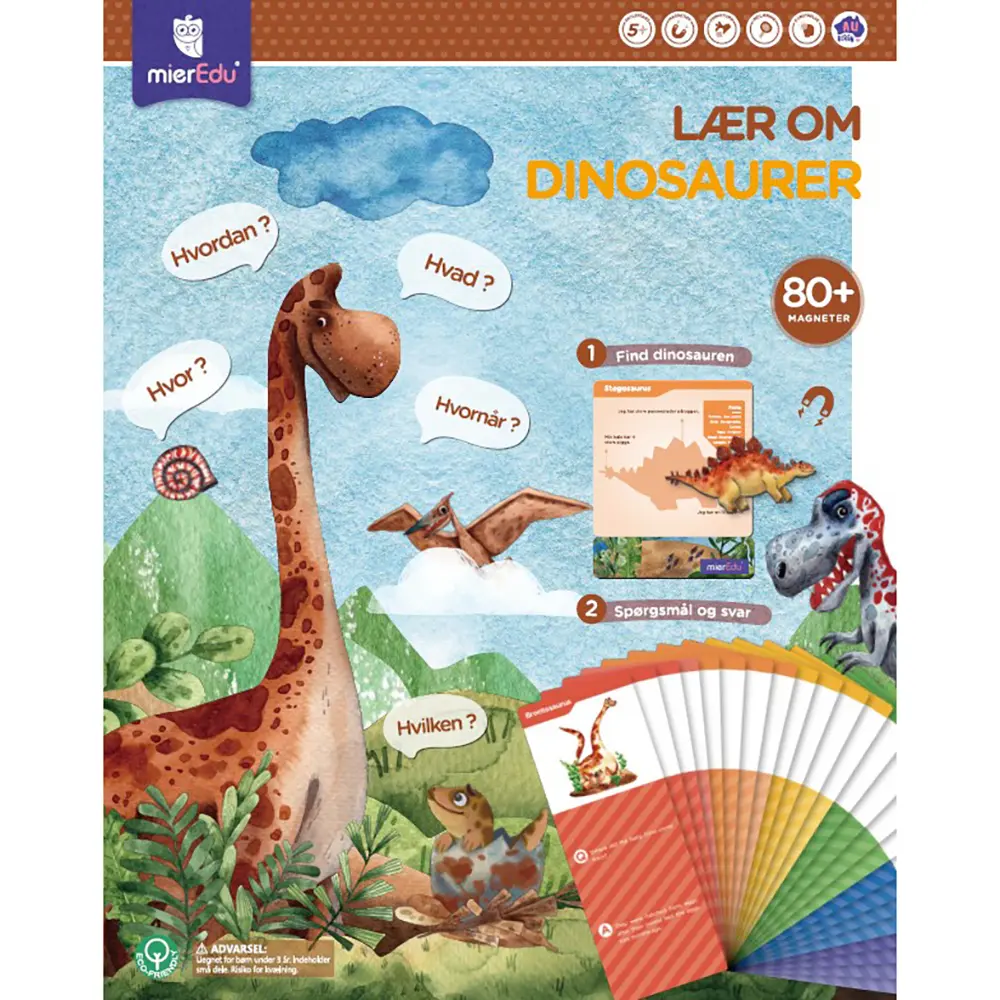 Magnetisk Legesæt   Lær Om Dinosaurer fra Mieredu