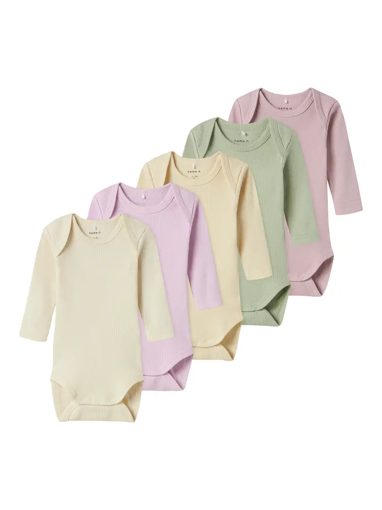 Body 5p Ls Solid Rib   Winsome   80 fra Name It