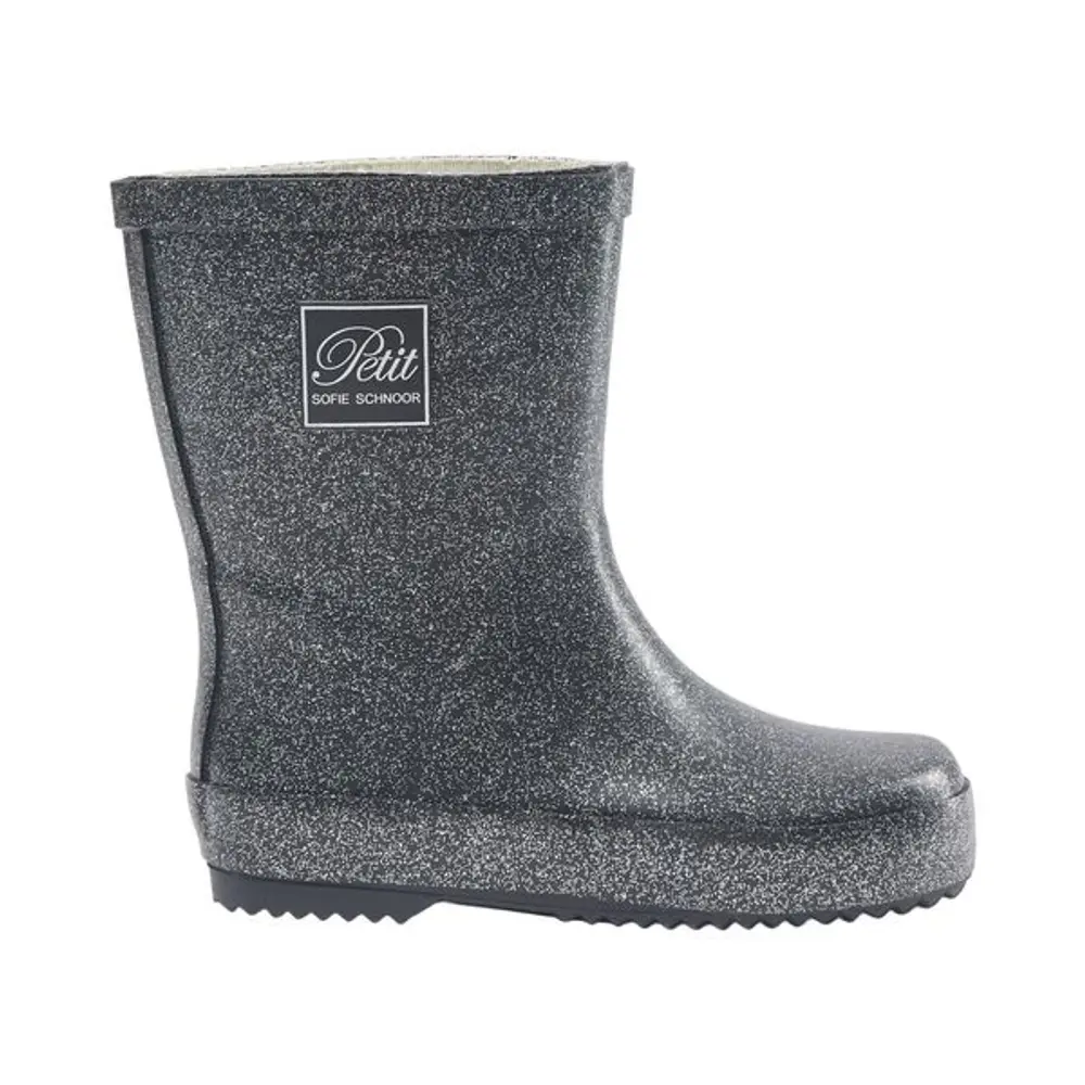 Gummistøvle   Black W Silver   27 fra Sofie Schnoor Kids