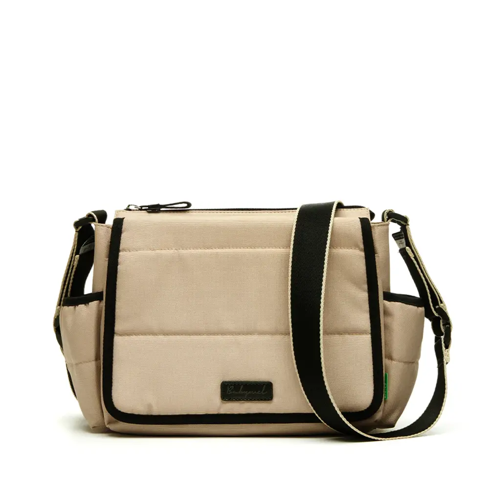 Pusletaske, Quiltet Beige fra Babymel