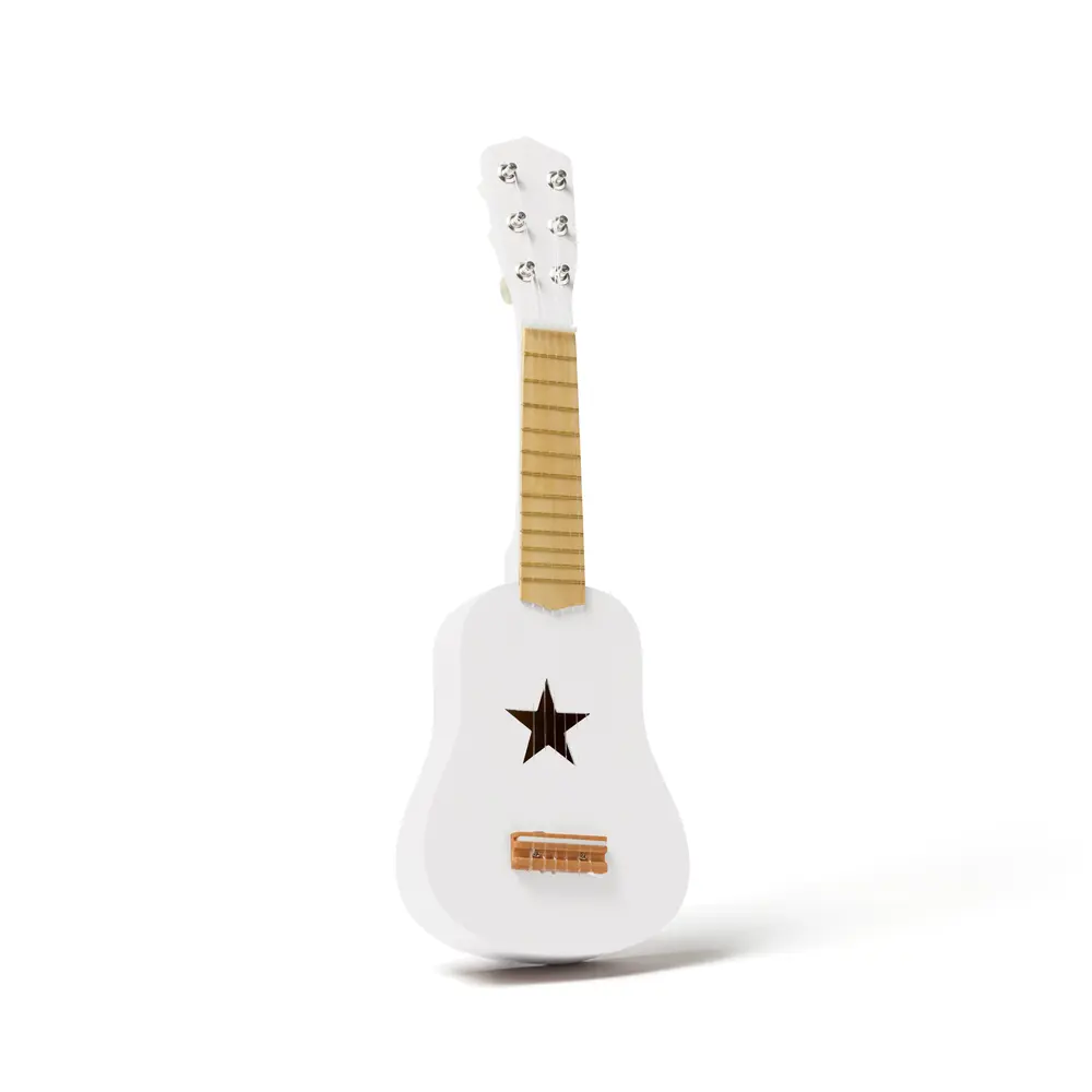 Børneguitar, Hvid Med 6 Strenge fra Kids Concept