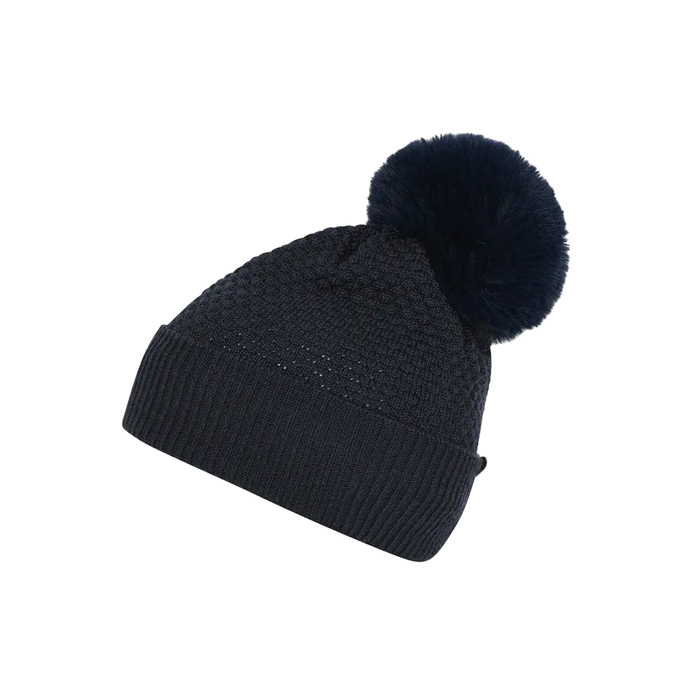 Chunky Oslo Beanie W Fake Fur   Navy   51 53 fra Mp Denmark