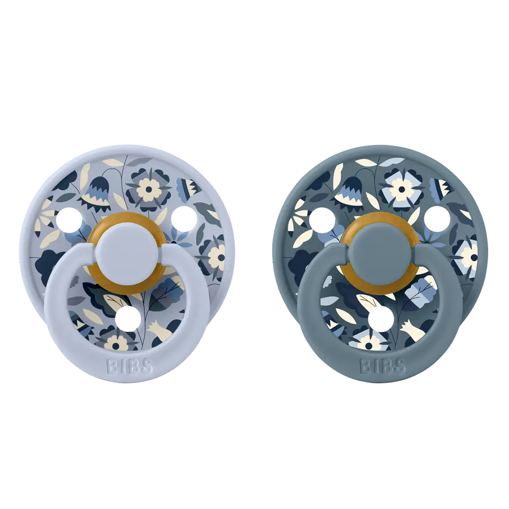 2 Pk Colour Bobo Latex Str.1 Dusty Blue Mix fra Bibs X Liberty