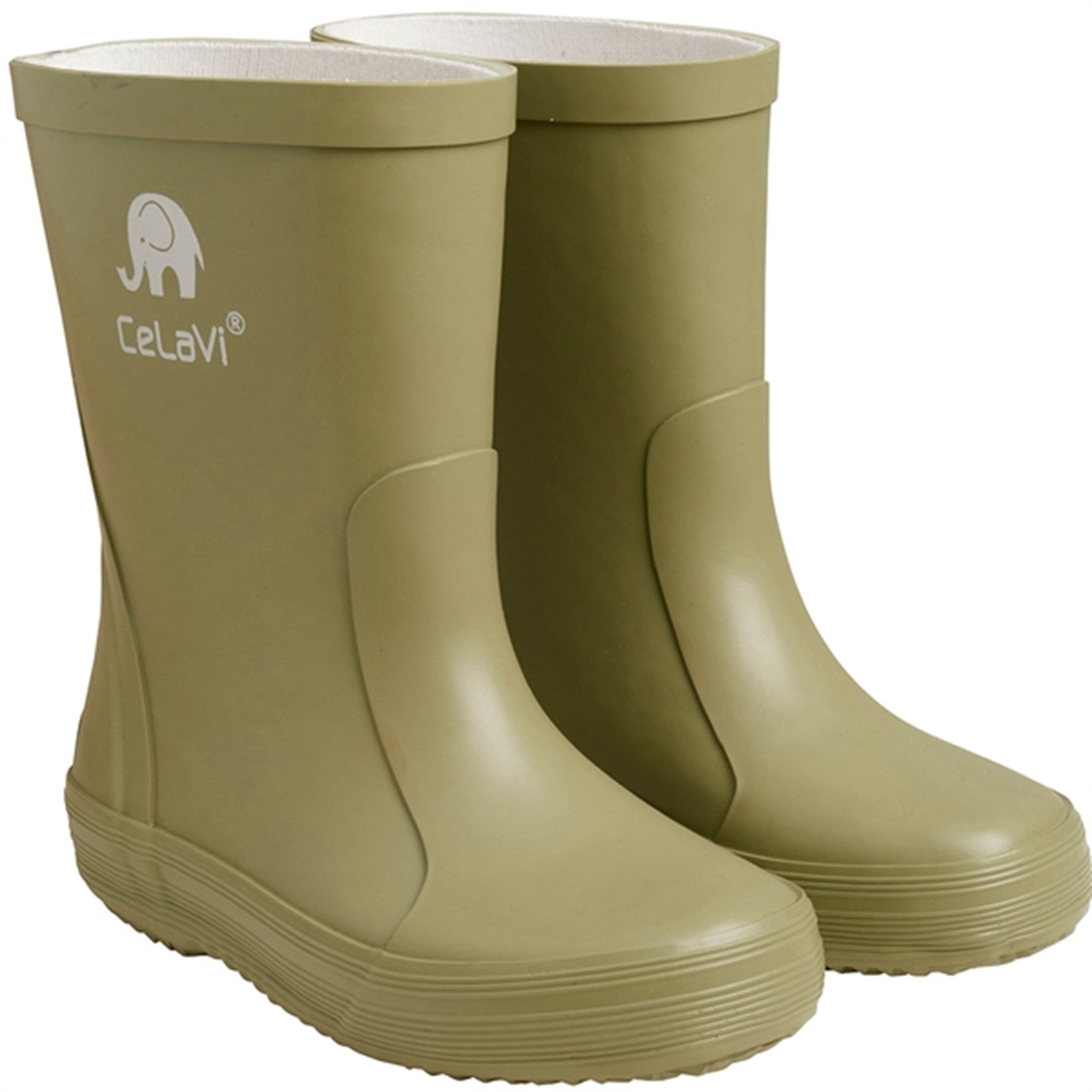 Basic Gummistøvler Khaki   Str. 19 fra Celavi