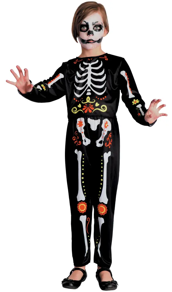 Day Of Dead Kostume   Sort   5 7 år fra Ciao