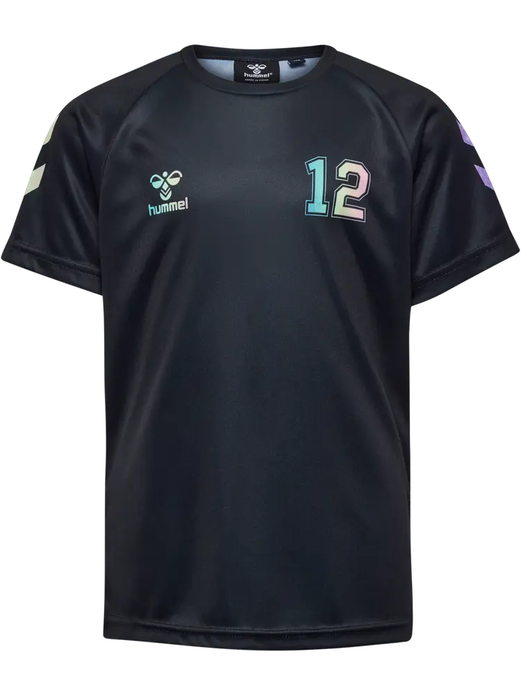 Shimmer T Shirt Kortærmet   Black   140 fra Hummel