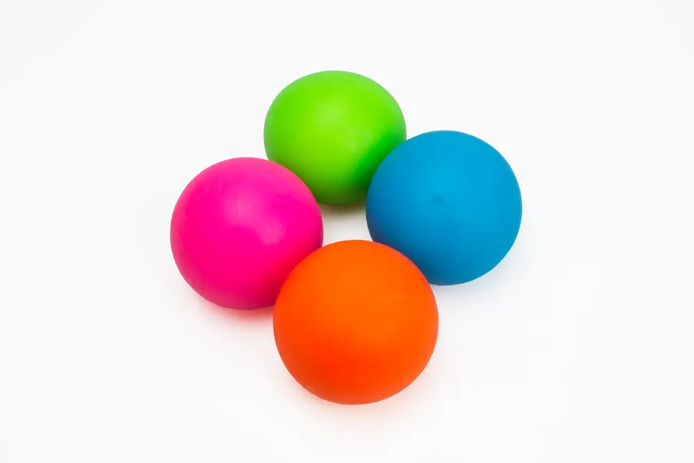 1 Stk. Stressbold ø9 Cm. Neon Farver Assorteret. fra Magni