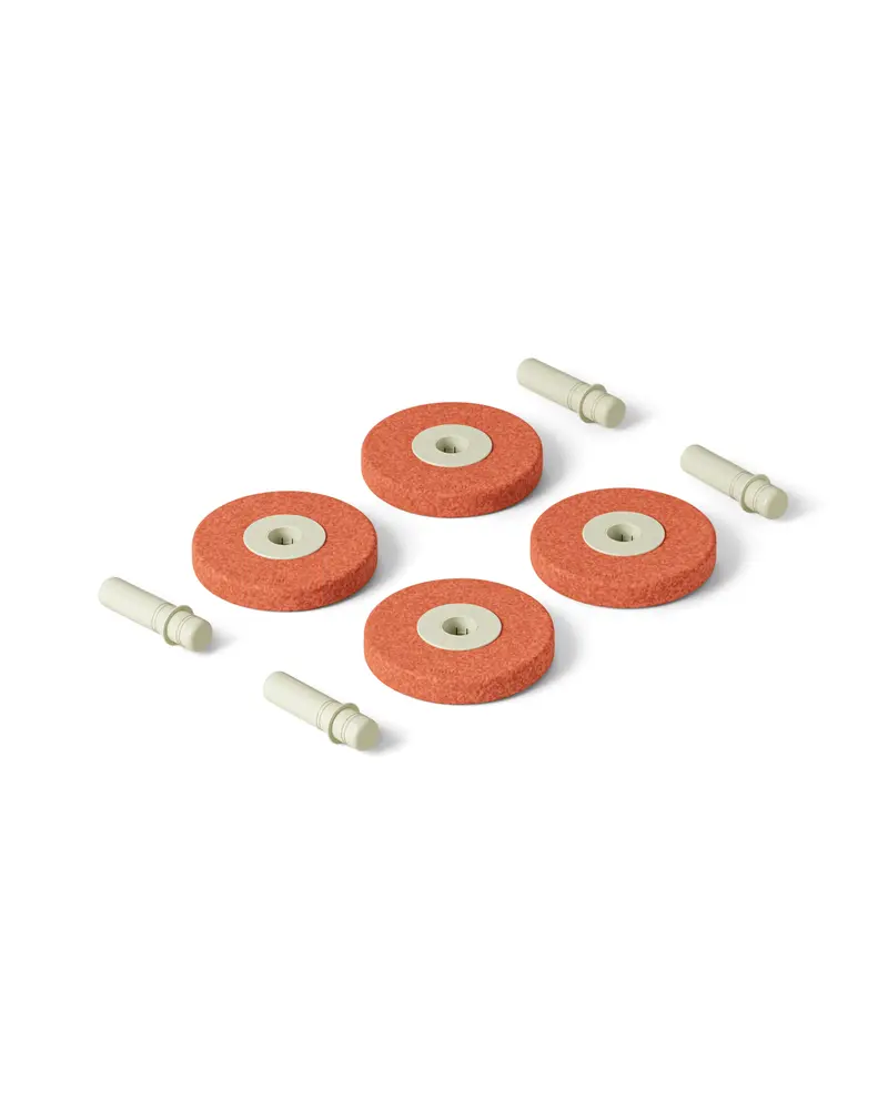 4 X Foam Wheels Burnt Orange   Dusty Green fra Modu