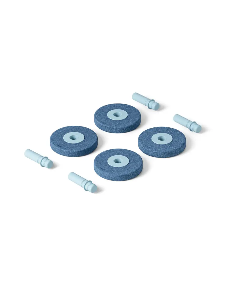 4 X Foam Wheels Deep Blue   Sky Blue fra Modu