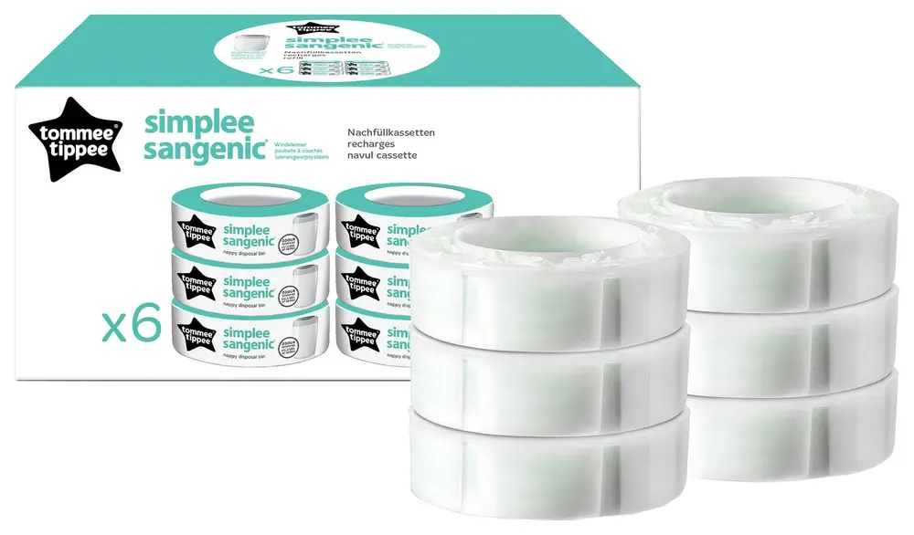 Simplee Refill, 6 Pak fra Sangenic By Tommee Tippee
