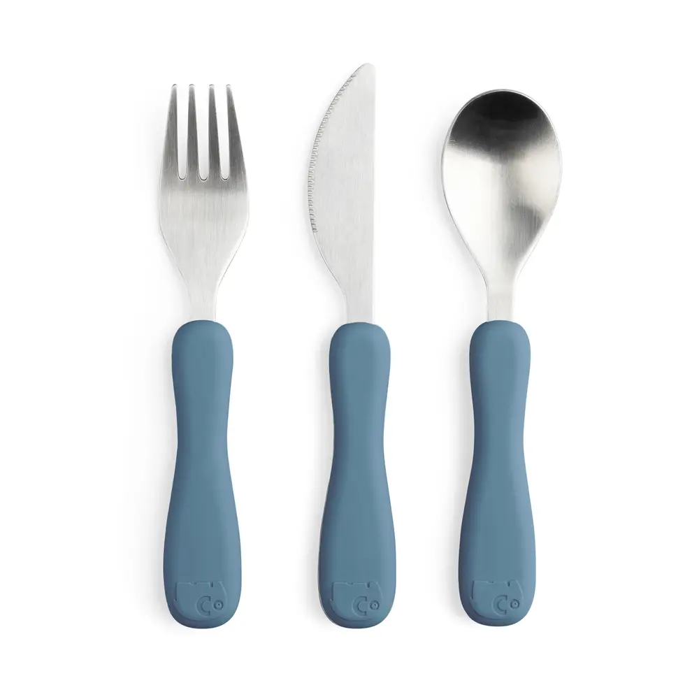 Bestik, Silikone, Fanto, Nordic Blue fra Sebra