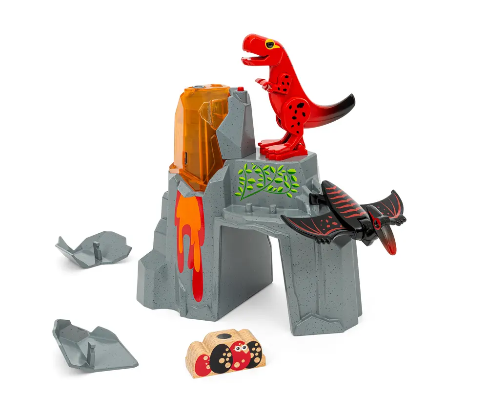 Aktiv Vulkan Med Dinosaurer   Fscâ® fra Brio