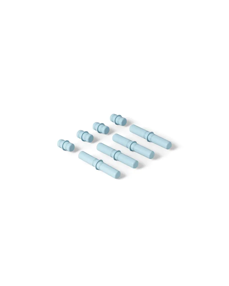 8 X Connector Pegs Sky Blue fra Modu