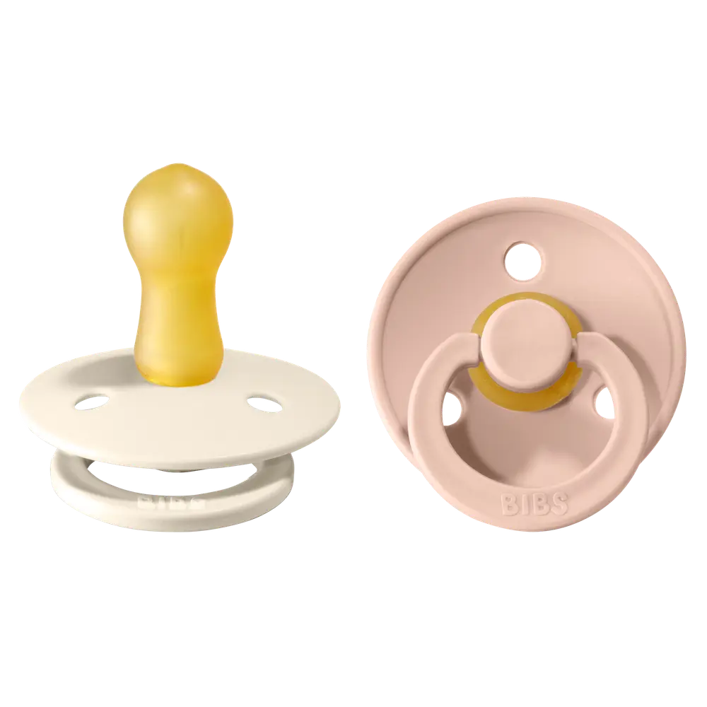 2 Pk .colour Sut Latex Str. 2   Ivory Blush fra Bibs