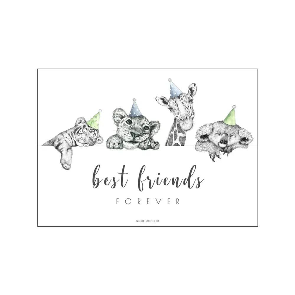Plakat Bedste Venner 50x70 fra Poster & Frame