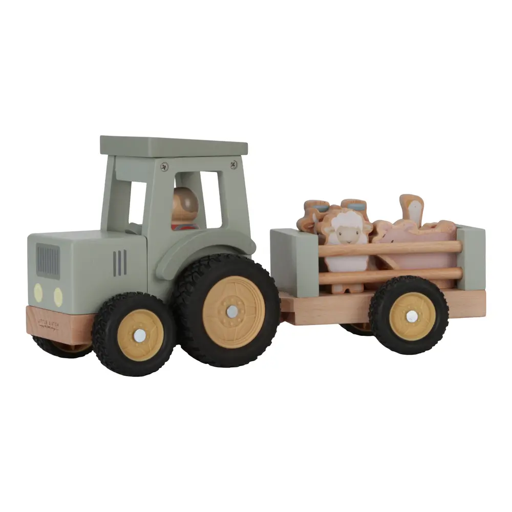 Traktor Med Trailer fra Little Dutch