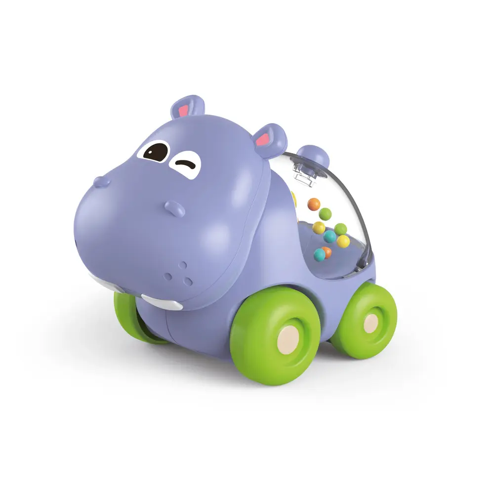 Baby Legetøjsbil   Flodhest Med Konfetti fra Scandinavian Baby Products