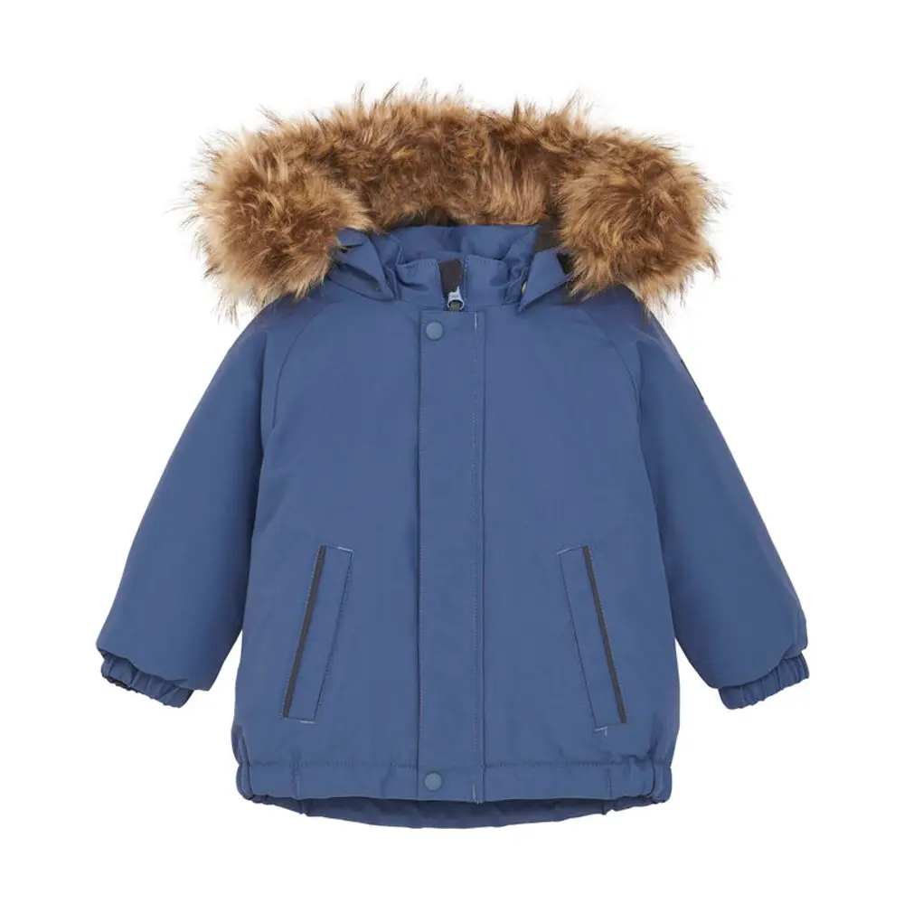 Jakke M. Fake Fur   Vintage Indigo   92 fra Color Kids