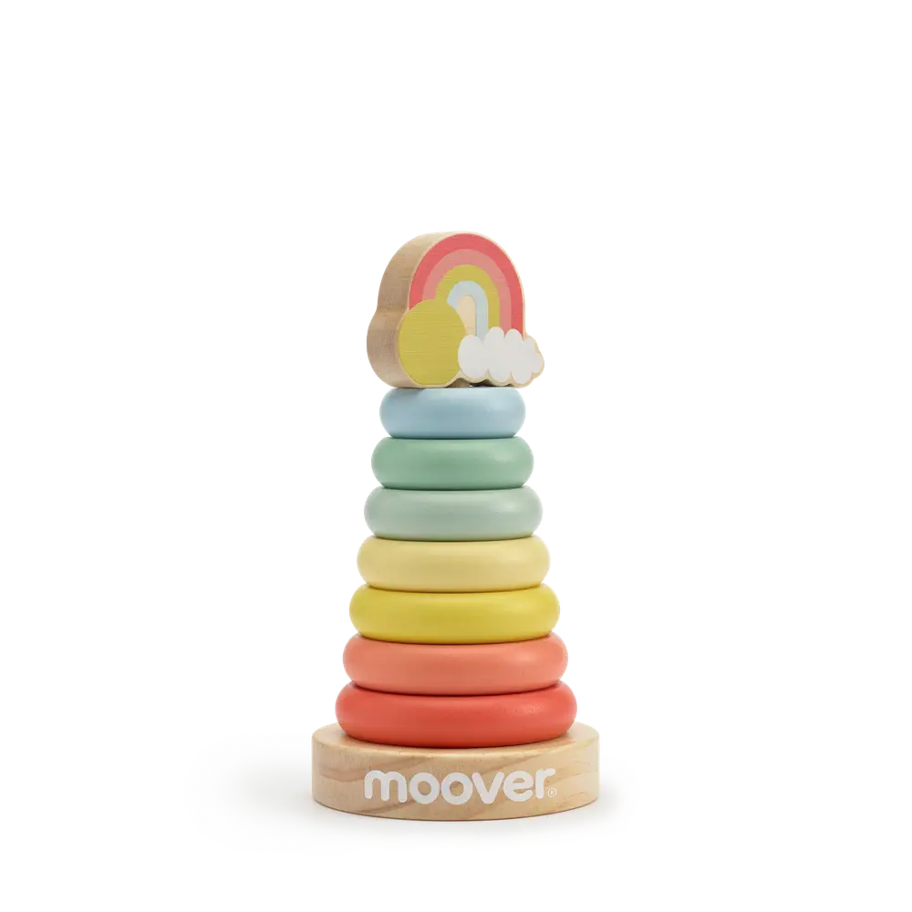 Regnbue Stabelringe fra Moover Toys