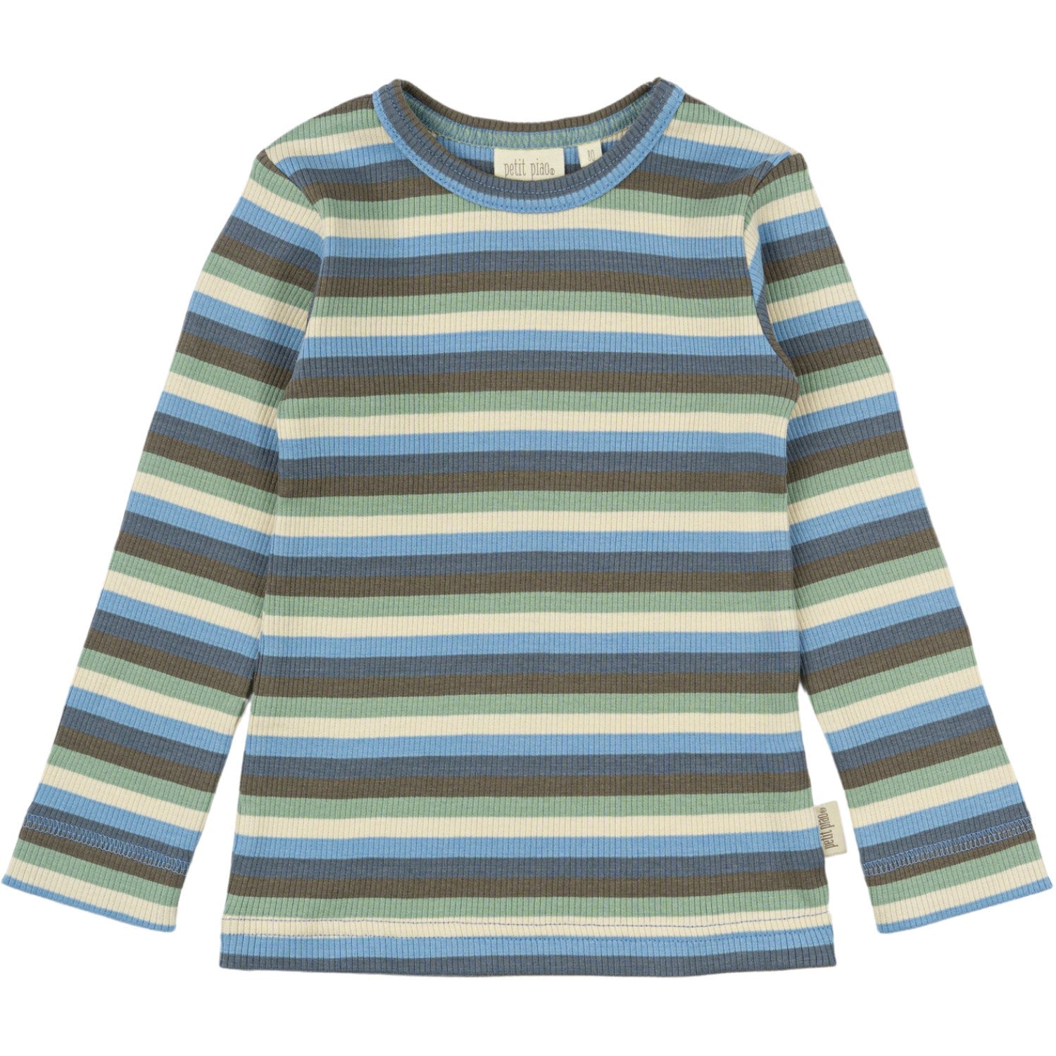 Allure Blue Multi Stripe Bluse Modal Multi Striped   Str. 80 fra Petit Piao