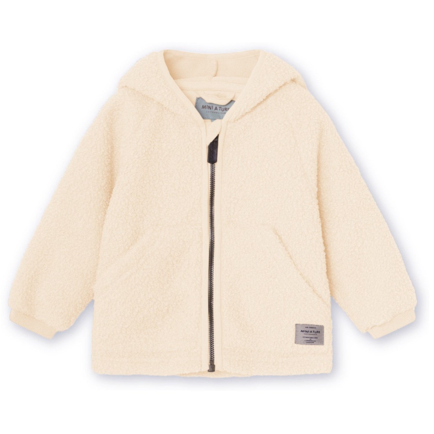 Angora Cream Liff Teddyfleece Jakke. Grs   Str. 9 Mdr 74 Cm fra Mini A Ture